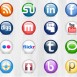 PSD "Glassball social media icons"