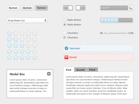 PSD kit d'interface utilisateur moderne
