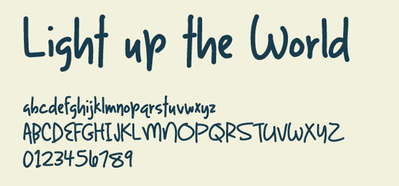 Fonts "light up the world"