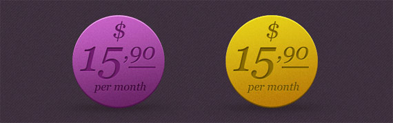 PSD "round price tags"