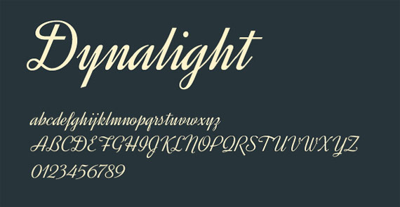 Fonts "Dynalight"